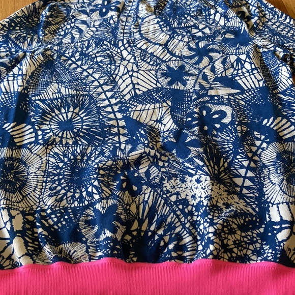 Tory Burch Blue Baltic Sea Dream Catcher Print Crewneck Sweater size M - Picture 5 of 5